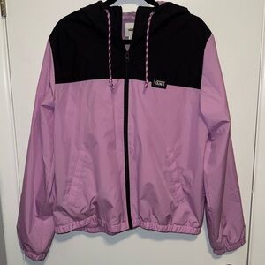 Vans Two-Tone Black and Lavender Windbreaker Jacket